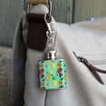 thumbnail image 3 of Fruit Salad Pattern Stainless Steel 1oz Mini Flask Key Chain, 3 of 4