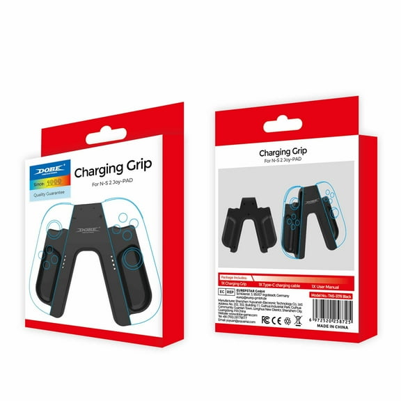 KIPLINK 2-in-1 Magnetic Charging Grip for Nintendo Switch 2 Joy-Cons - Ergonomic Handle with Dual Rapid Charge & LED Indicators