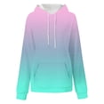 thumbnail image 3 of ZSQDM Womens High Neck Hoodies Sweatshirts Sweater Fall Winter New Loose Thick Knit Sweaters Casual Top Women Oversized Hoodies Casual Loose Fashion Pockets Tops Gradient Printed Hooded Sweatshirts, 3 of 4