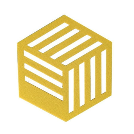 

XIEC 10Pcs Cup Coasters Creative Hexagon Hollow Heat Insulated Home Felt Cup Mat Hot Drink Holder for Kitchen