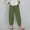 Green-24, variant on Mitankcoo Pants for Women - Plus Size Elastic Waist Wide Leg Pants Casual Loose Cropped Pants Green Pants Size XXL