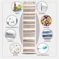 thumbnail image 3 of HOMELUX THEORY 1 PC Heavy Duty Over the Door Organizer 55x14x6.7, 6 Large Front & 12 Side Pockets, Hanging Storage Closet Door Organizer for Bedroom, Bathroom and Baby Nursery Storage (Ivory), 3 of 10