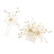 thumbnail image 4 of 2 Piezas De Diamantes De Imitación De Boda Nupcial Peine Horquilla Accesorios Para Mujeres Sunnimix Peine de novia para el cabello, 4 of 8