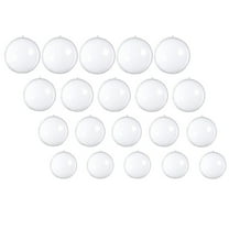 40 Pcs Clear Plastic Fillable Ornaments Round Baubles for Christmas Tree Decoration Crafts 1.6-2.8 Inch