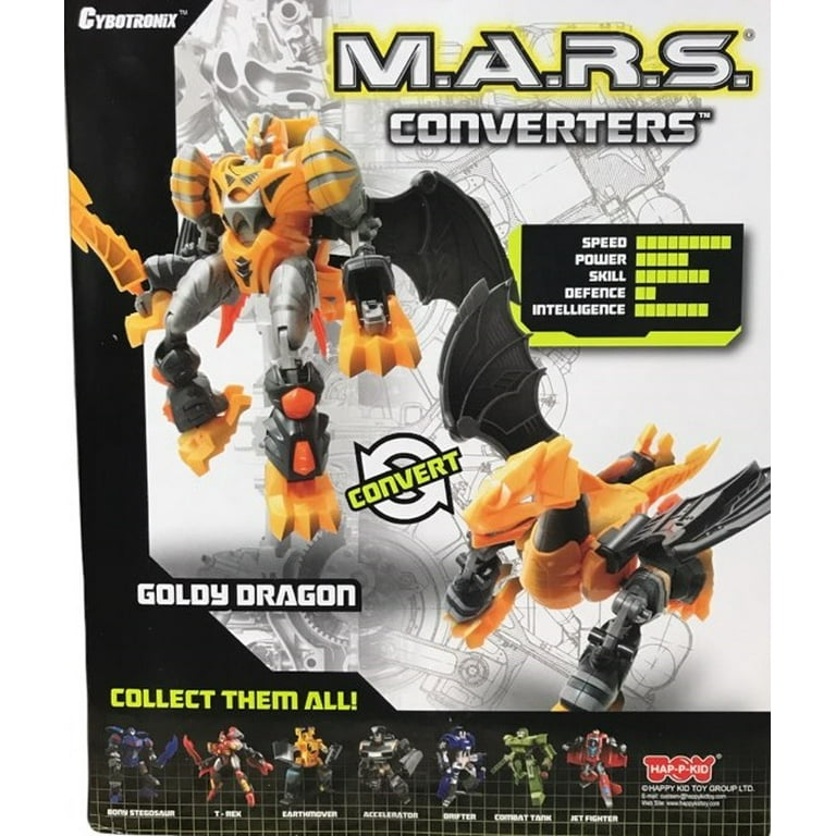 Cybotronix M.A.R.S. Converters Goldy Dragon Toy Battle Power Cybotronix M.A.R.S. Converters Goldy Dragon Toy Battle Power