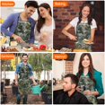 thumbnail image 7 of Snow Camo Tree Trunks Pattern Apron-Garden Aprons for Women with Pockets-Cotton Linen Waterproof Kitchen Cooking Gardening Aprons Adjustable for Kitchen,Cooking,BBQ and Salon 33x27 Inch, 7 of 7