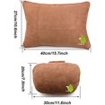 thumbnail image 5 of Almohada para el cuello con reposacabezas del asiento de la cintura del coche con memoria suave, logotipo de estilo de cojín cómodo para Tesla Modelo 3 Modelo X Modelo S Modelo Y, beige, 5 of 5
