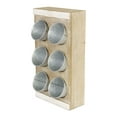 thumbnail image 2 of Contemporary Home Living 18.25" Brown and Gray Galvanized Planter Pot Organizer Wall Decoration, 2 of 7