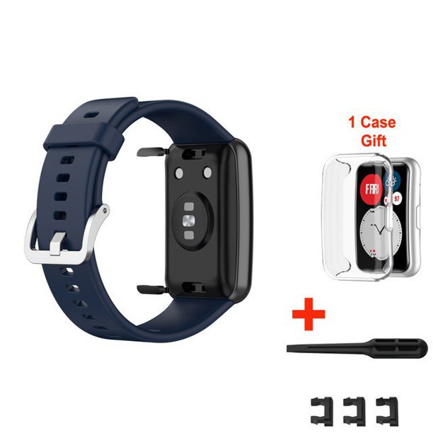 Correa para Huawei Watch Fit Band pulsera para Huawei Smart Watch Fit correa de muñeca con TPU suave cubierta protectora de pantalla completa funda protectora Gao Jiahui unisex
