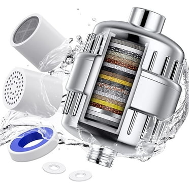 ENROSLU Shower Filter 30 Stage Showerhead Filter for Hard Water Shower Water Filter with 2 Replaceable Filter Cartridges