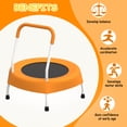 thumbnail image 5 of Leumius 28inch Mini Trampoline with Handle for Kids,Indoor Outdoor Small Rebounder Trampoline for Boys and Girls,Orange, 5 of 8
