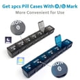 thumbnail image 3 of 2-Pack 7 Day Pill Organizer for Travel, Weekly Pill Boxes and Organizer, 14 Day XL Medication Organizer Dispenser for Fish Oils, 3 of 7