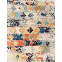 Rugs.com Vivid Collection Rug – 8' x 10' Ivory Medium-Pile Rug Perfect For Living Rooms, Large Dining Rooms, Open Floorplans