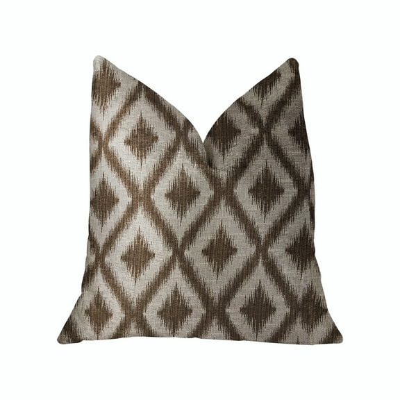 Plutus 24" x 24" Casa Nova Luxury Throw Pillow in Brown