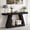 Black, variant on Fnova 55" Farmhouse Console Table, 2-Tier Storage Sofa Table, Long Wood Entryway Table for Hallway, Living Room, Easy Assembly