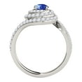 thumbnail image 3 of Mauli Jewels Rings for Women 1.9 Carat Inter wined Design Diamond And Sapphire Ring prong 14k White Gold, 3 of 6