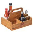 thumbnail image 1 of Cal Mil 3692-99 Madera Section de Condiment de Bois Récupéré avec Poignée - 9,75 x 8 x 7,5 Po., 1 of 1