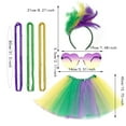 thumbnail image 2 of Fsqjgq Tutu Set Skirts for Women 6pcs Colorful Mini Tulle Skirt Headband Glasses Necklace Set for Party Festival Celebration Rave Tutus Dress, 2 of 2