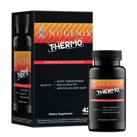 Nugenix Thermo Men s Fat Burner Supplement  Extreme Metabolic Accelerator with Chromax  42 Count