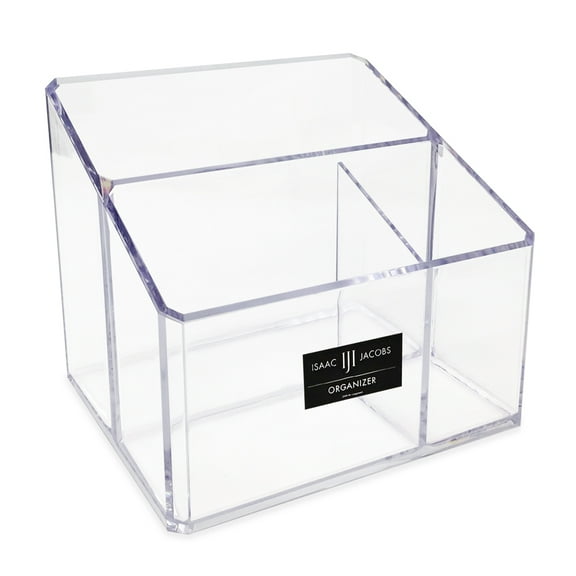 Isaac Jacobs Clear Acrylic 3-Compartment Organizer