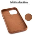 thumbnail image 4 of Dockem Genuine Leather Card Case For iPhone 13 Pro Max with Built-in Metal Plate for Magnetic Mounting, Stitched-on Wallet with 2 Credit Card Holders (Light Brown, M2GL), 4 of 10