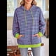 thumbnail image 4 of Sudadera con Capucha A Rayas para Mujer, Estilo Adolescente, para Otoño. Rosa Verde M, 4 of 10