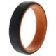 thumbnail image 1 of Anillo de boda de silicona de 2 capas con cepillo de 6 mm - Naranja-Negro de ROQ para hombres - Anillo de 12 mm, 1 of 1