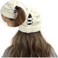 thumbnail image 3 of BEIPEGIN 2 Pack Ponytail Hat Messy Bun Beanie for Women Warm Trendy Soft Stretch Criss Cross Hat for Women Knit Hats for Women Winter Cute Winter Hats for Women, 3 of 7