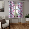 thumbnail image 2 of Ambesonne Grommet Curtain, , 50"x108", Magenta Cadet Blue Plum, 2 of 5