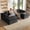 Black, variant on Garaneeds 106" U-Shaped Modular Boneless Sectional Sofa for Living Room, Cloud Couch with 2 Ottomans, 43" Deep Seats, Corduroy Fabric, 5-Piece, Black