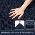 thumbnail image 2 of Alfombra de baño LOCHAS Luxury Shaggy de 60 x 180 cm, color azul marino, 2 of 7