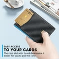 thumbnail image 3 of Cshidworld Wallet for Men, 5 Card Slots &1 ID Window With Money Clip, Minimalist RFID Front Pocket, Slim Front Pocket Wallet, Black, 3 of 6