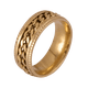 thumbnail image 2 of Anillo Hombre Anti Ansiedad LUCKMAN, Acero Inoxidable, Modelo Ander dorado 8, 2 of 7