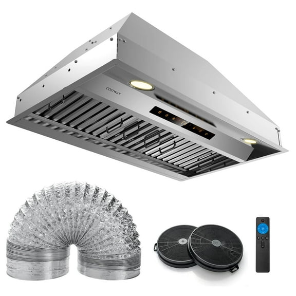 Costway 30 Inch Under Cabinet Range Hood with 4 Fan Speeds, Touch/Gesture/Remote Control