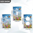 thumbnail image 2 of Colorful Wildflowers Butterflies Light Switch Cover Switch Plate Outlet Cover Plug Cover for Electrical Outlet, 2 of 6