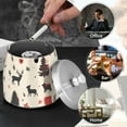 thumbnail image 4 of Yayeee Ashtray with Lid for Cigarette Smokeless Stainless Steel Home Ash Holder, Christmas Forest, 4 of 7