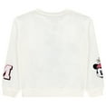 thumbnail image 2 of Mickey & Minnie Mouse Girls Sweatshirt -Jumbo Print, Chenille Patch & Embroidery Minnie Mouse Pullover- Sizes 4-16 Winter White, 2 of 5