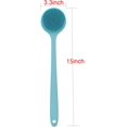 thumbnail image 4 of Silicone Back Scrubber for Shower Bath Body Brush with Long Handle (Blue), 4 of 5