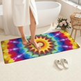thumbnail image 4 of Colorful Tie Dye Star Mandala Bathroom Rugs Mat,Non Slip Microfiber Bathroom Rug,Rubber Backing,Soft Bathroom Mats for Bathroom Floor,Tub and Shower,60x24in(150x60cm), 4 of 5