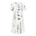 thumbnail image 5 of Robe Maxi pour Femmes Été Imprimé Bohème Manches Courtes Robe de Plage Longueur Genou Robe Manches Courtes en Solde, 5 of 5