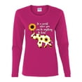 thumbnail image 2 of In A World Where You Can Be Anything Be Kind Inspirational/Christian Womens Graphic Long Sleeve T-Shirt, Fuschia, 2XL, 2 of 3