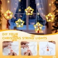 thumbnail image 5 of Qoosea Christmas String Lights Indoor Outdoor, 10 Star Christmas Decorations 120 LED Light, 19.8 ft Christmas Window Curtain Light Waterproof Fairy String Light, Warm White, 5 of 9