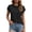 Black, variant on Womens Tees Loose Fit Summer Short Sleeved T Shirt Solid Color Covered Sleeve Top Tops for Women Black L