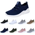 thumbnail image 2 of AUDeals Womens Slip On Shoes Ultra Lightweight Breathable Walking Shoes Non Slip Athletic Running Fashion Workout Gym Sneakers (Dark Blue, 7), 2 of 8