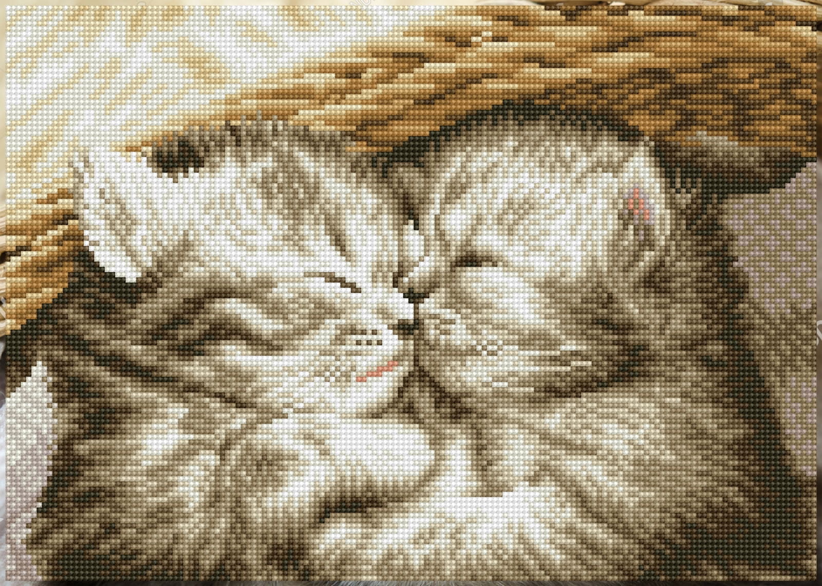 Diamond Dotz Little Darlings - Pre-Framed Kit Cat Diamond Painting Kits for Adults - Diamond Art Kits a Relaxing Creative Craft Kit with Dotz Gems 16.3"x11.6"