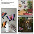 thumbnail image 2 of IDEANATEGRATE Appearance Iron Simulated Butterflies Wall Hanging for Room Beautification 1Piece 11x8.3x0.8in, 2 of 8