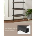 thumbnail image 6 of FDW 4-Shelf Bookcase Open Wall Mount Ladder Bookshelf with Industrial Metal Frame For Home Office Study, 60-inch, 6 of 7