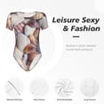 thumbnail image 4 of Kdxio Sea Shells for Women's Short-Sleeved Onesie Stylish Round Neck Pajamas Bodysuit Jumpsuit Nightwear-XX-Large, 4 of 7