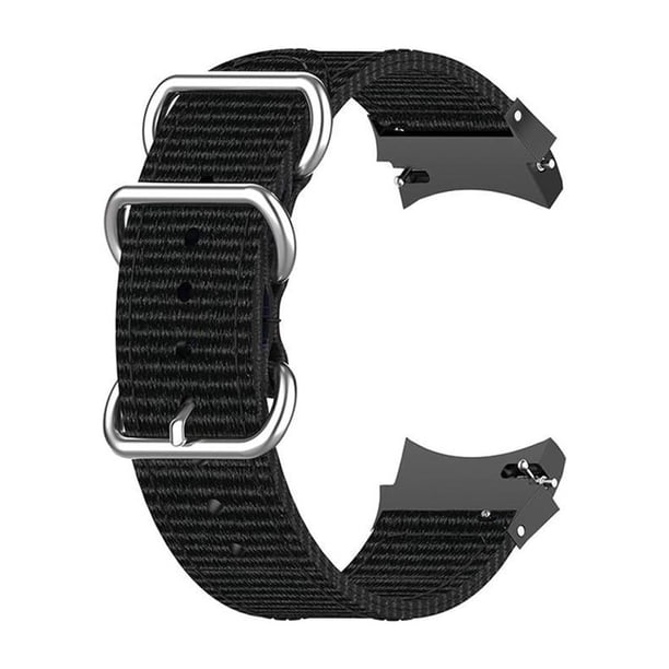 Injueey Correa duradera del reemplazo de la banda de Smartwatch del paño compatible con los relojes deportivos de los hombres resistentes Electrónica negro puro No.2