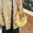 thumbnail image 4 of Women Shoulder Bag Korean Styles Dumplings Bag Pleated Messenger Bag Solid Color Crossbody Bag for Commuting Daily, 4 of 21